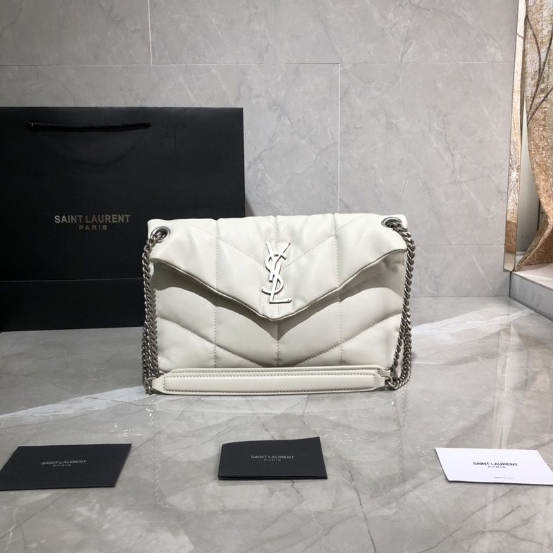 Saint Laurent Loulou Shoulder Bag White