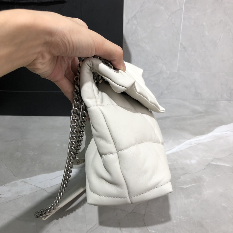 Saint Laurent Loulou Shoulder Bag White