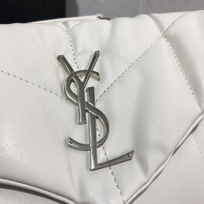 Saint Laurent Loulou Shoulder Bag White