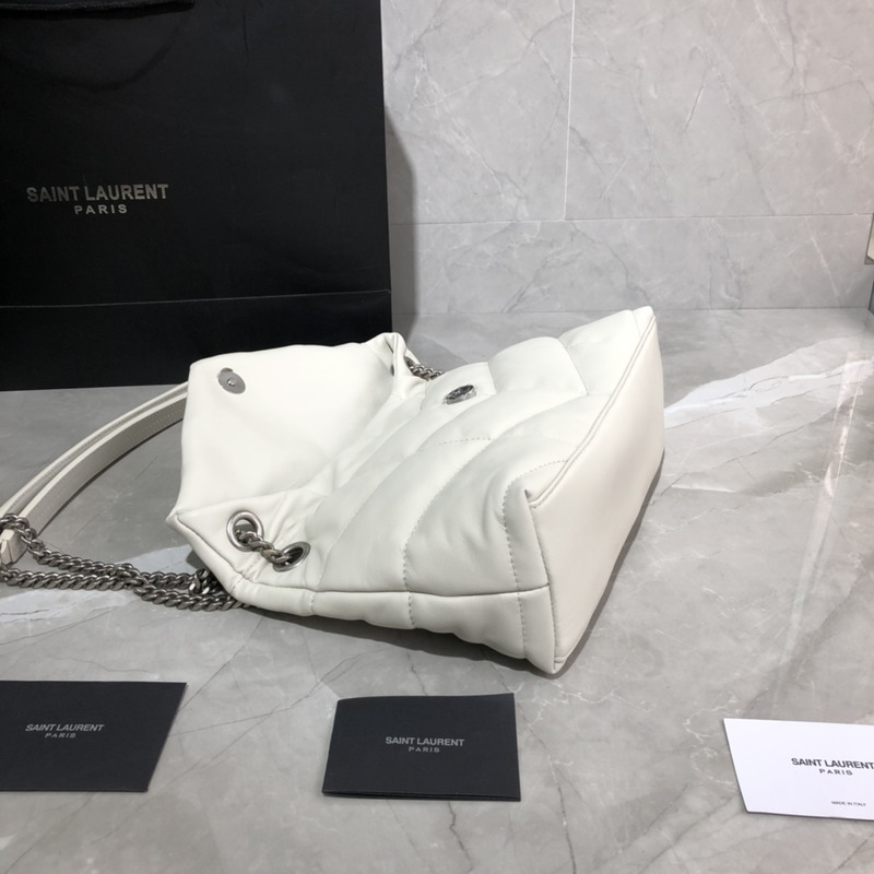 Saint Laurent Loulou Shoulder Bag White