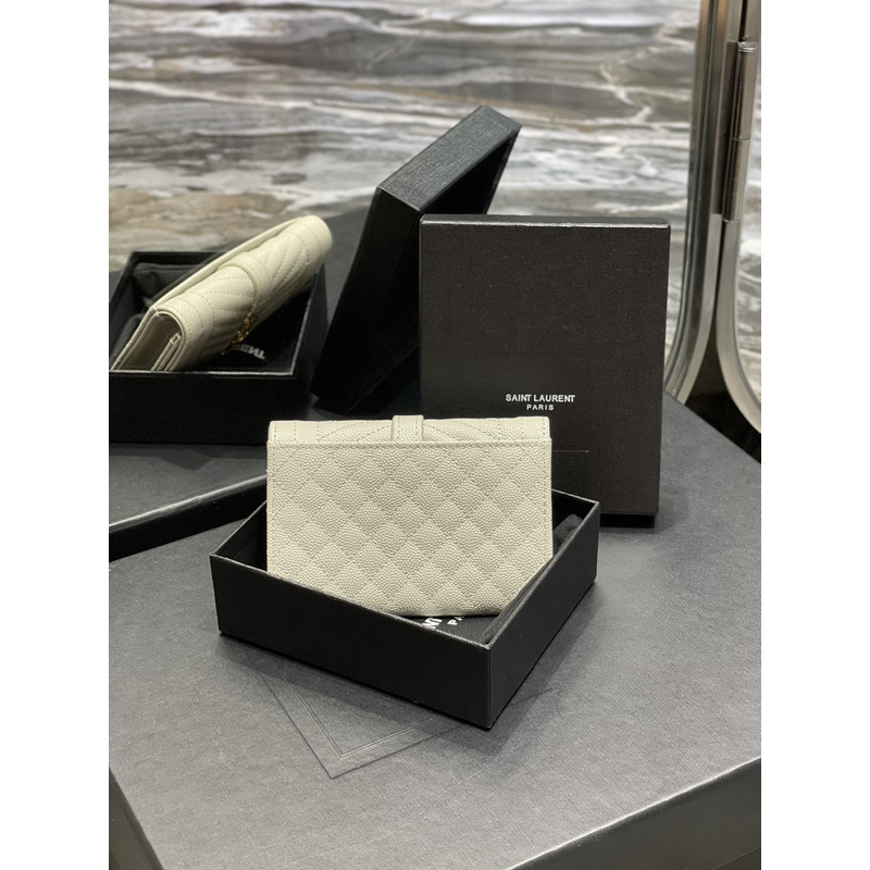 Saint Laurent Monogram Envelope Bag White