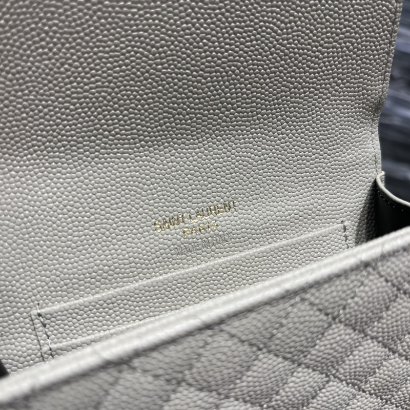 Saint Laurent Monogram Envelope Bag White