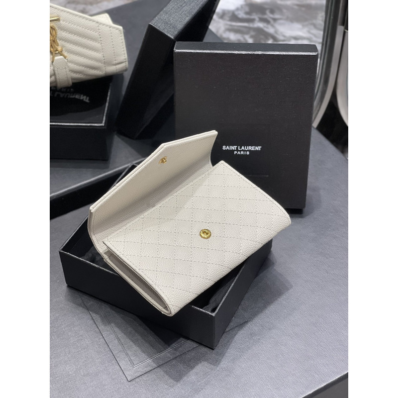 Saint Laurent Monogram Envelope Bag White