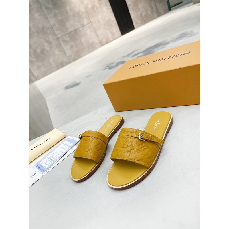 l**is V*t*n flat mules yellow brown