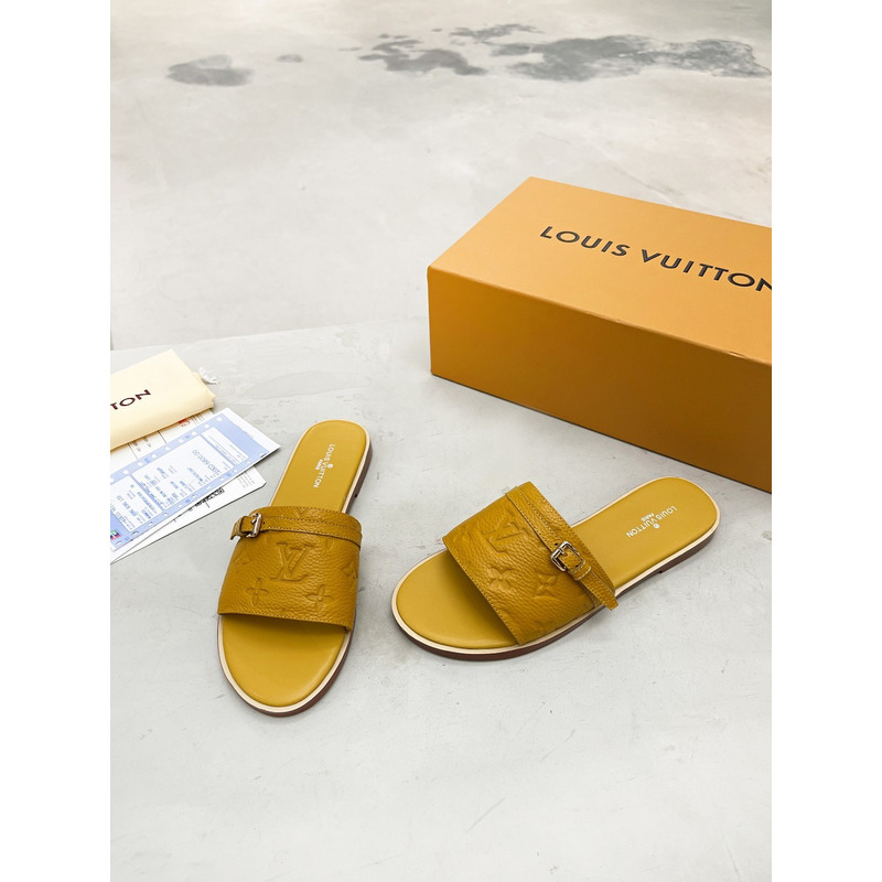 l**is V*t*n flat mules yellow brown