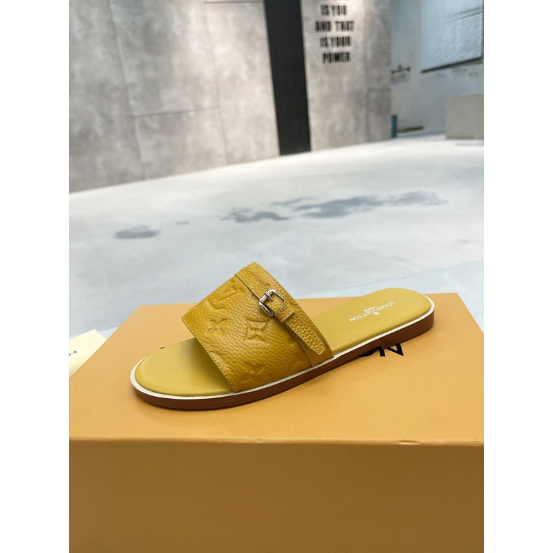 l**is V*t*n flat mules yellow brown