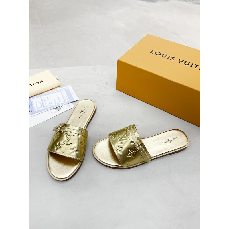 l**is V*t*n flat mules gold