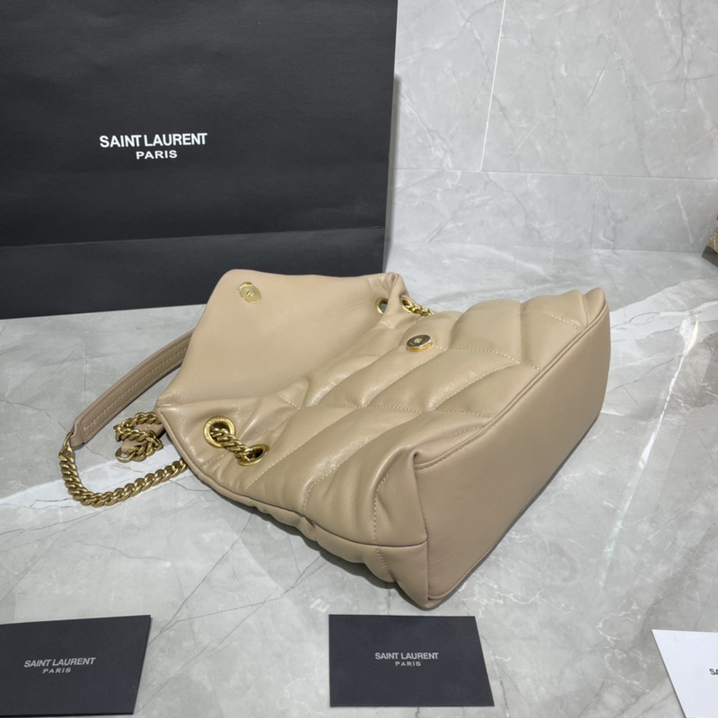 Saint Laurent Toy LouLou Shoulder Bag in Kahaki