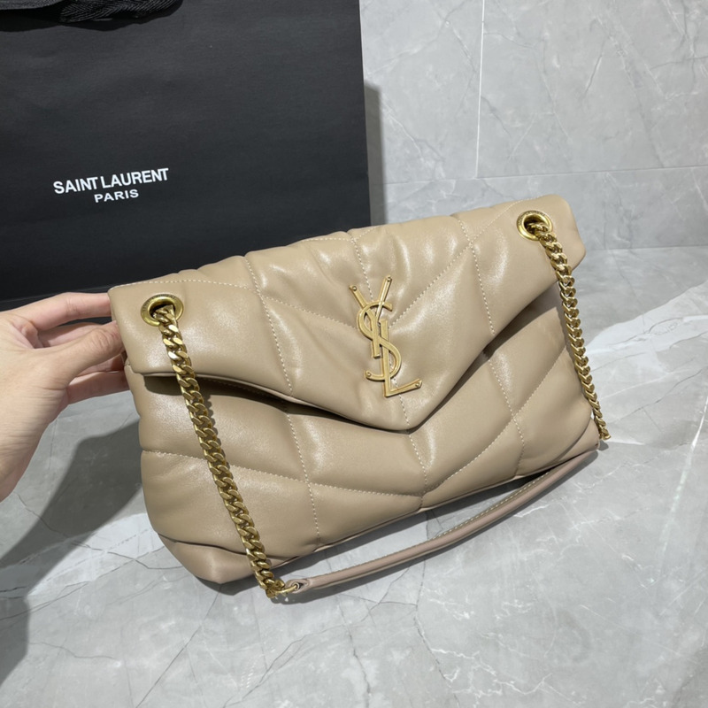 Saint Laurent Toy LouLou Shoulder Bag in Kahaki