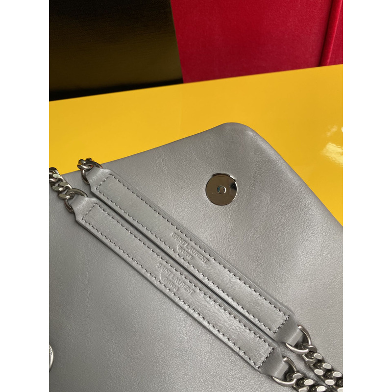 Saint Laurent Toy LouLou Shoulder Bag in Grey