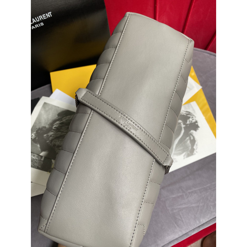 Saint Laurent Toy LouLou Shoulder Bag in Grey