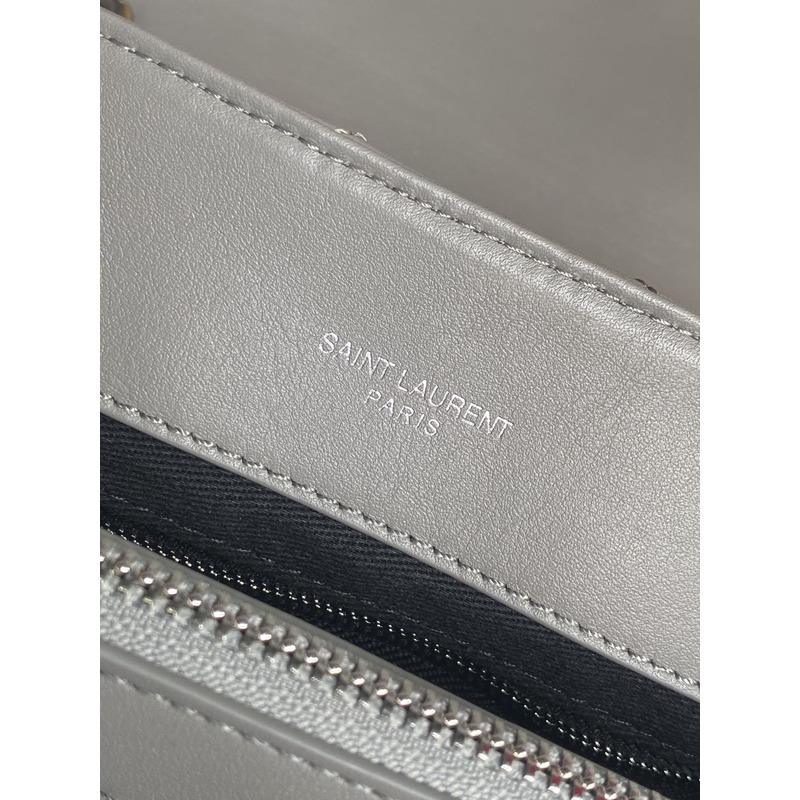 Saint Laurent Toy LouLou Shoulder Bag in Grey