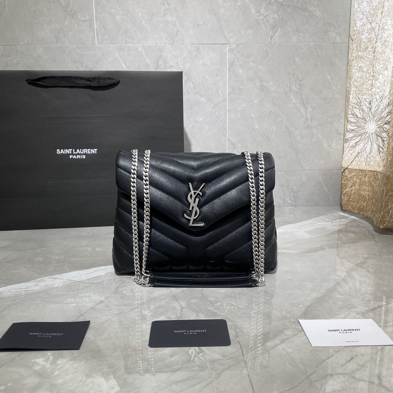 Saint Laurent Toy LouLou Shoulder Bag in Black