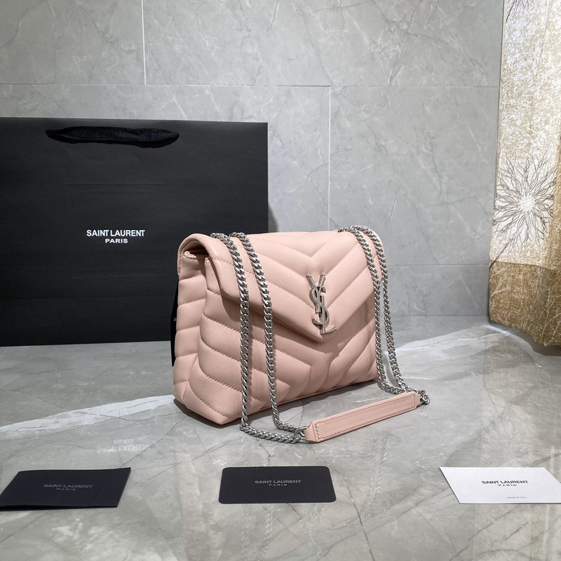 Saint Laurent Toy LouLou Shoulder Bag in Pink