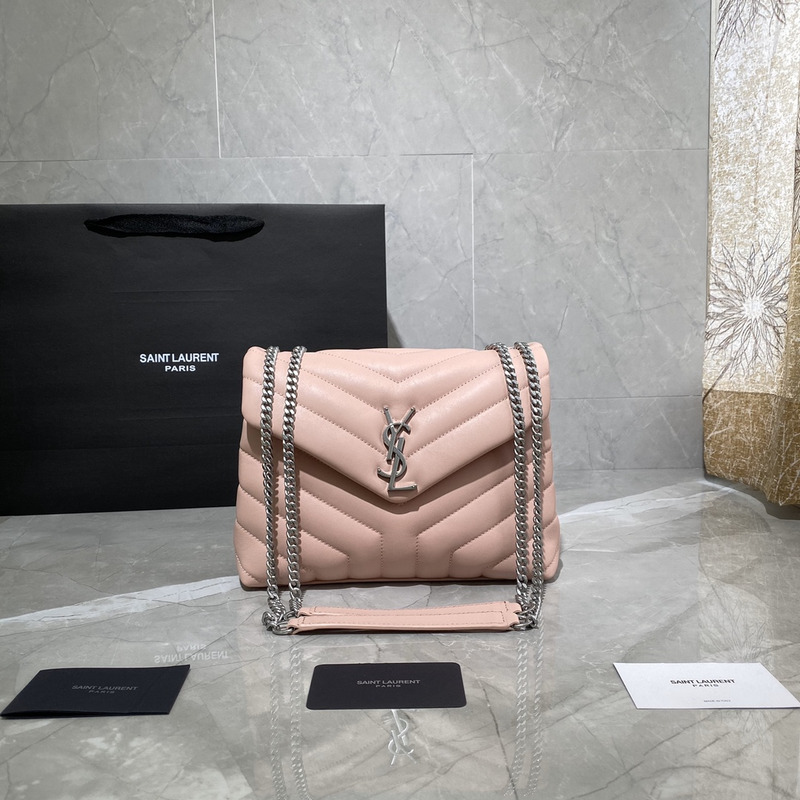 Saint Laurent Toy LouLou Shoulder Bag in Pink