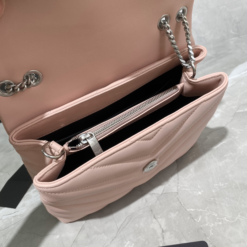 Saint Laurent Toy LouLou Shoulder Bag in Pink