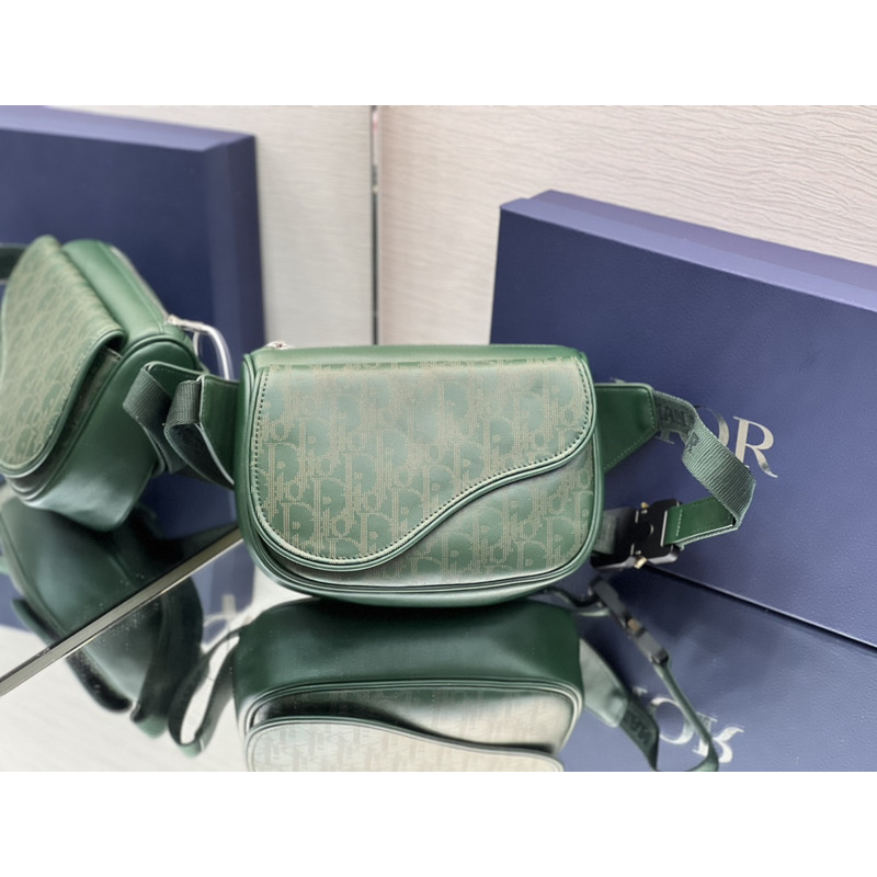 D*or mini saddle messenger bag green