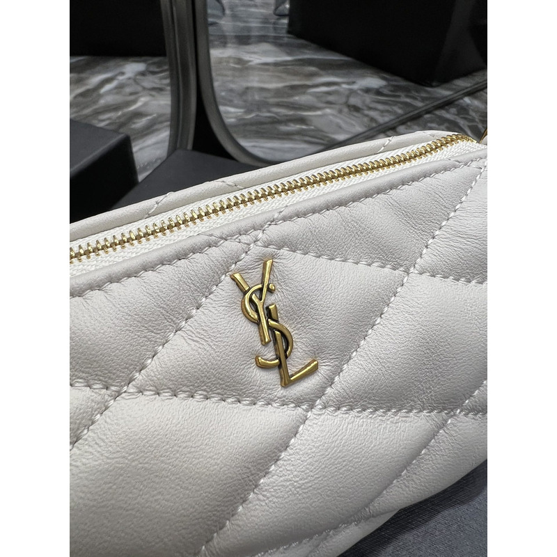 Saint Laurent Sade Laurent Mini Tube Bag White