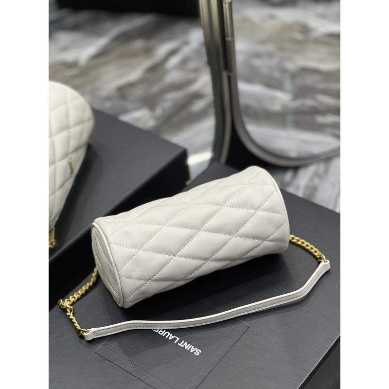 Saint Laurent Sade Laurent Mini Tube Bag White