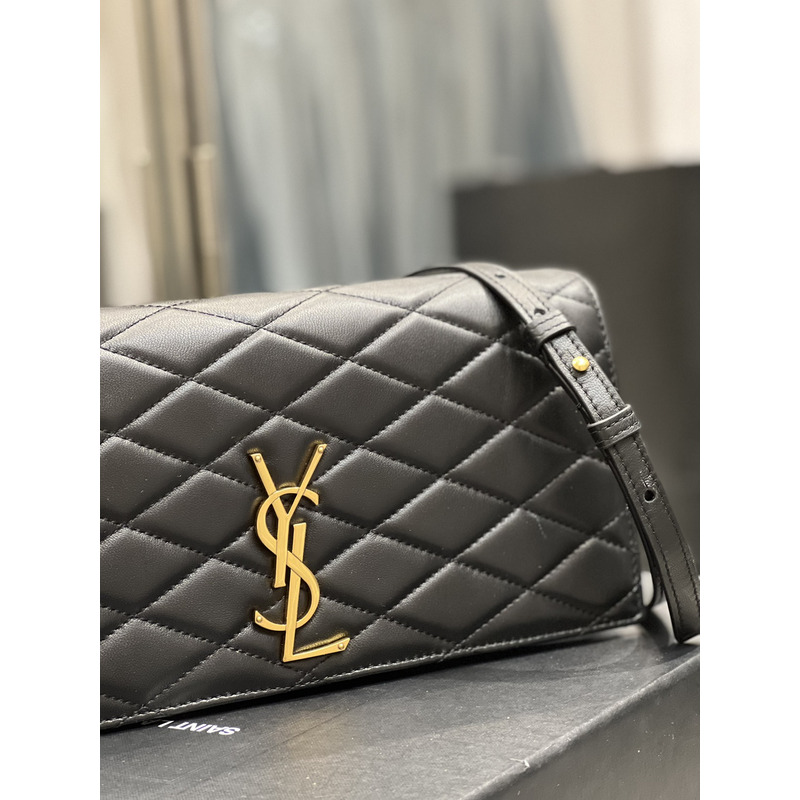 Saint Laurent Becky Flap Shoulder Bag Black