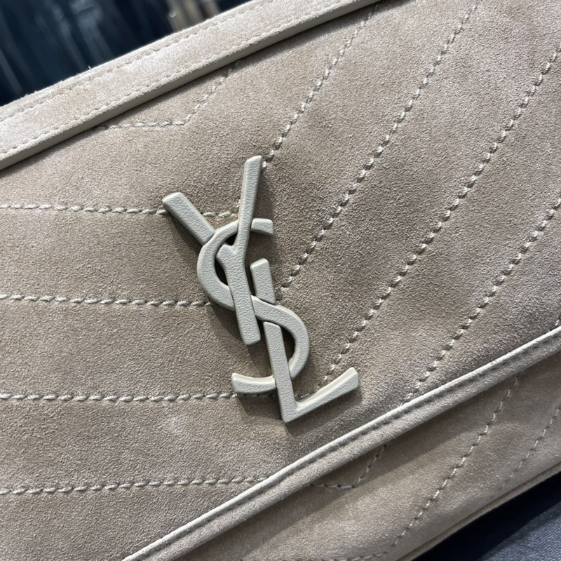 Saint Laurent Niki Nubuck Cowhide Messenger Bag Beige