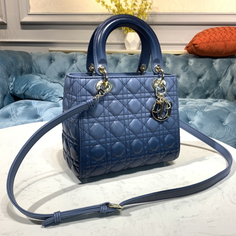 lady D*or my abcD*or handbag indigo blue m