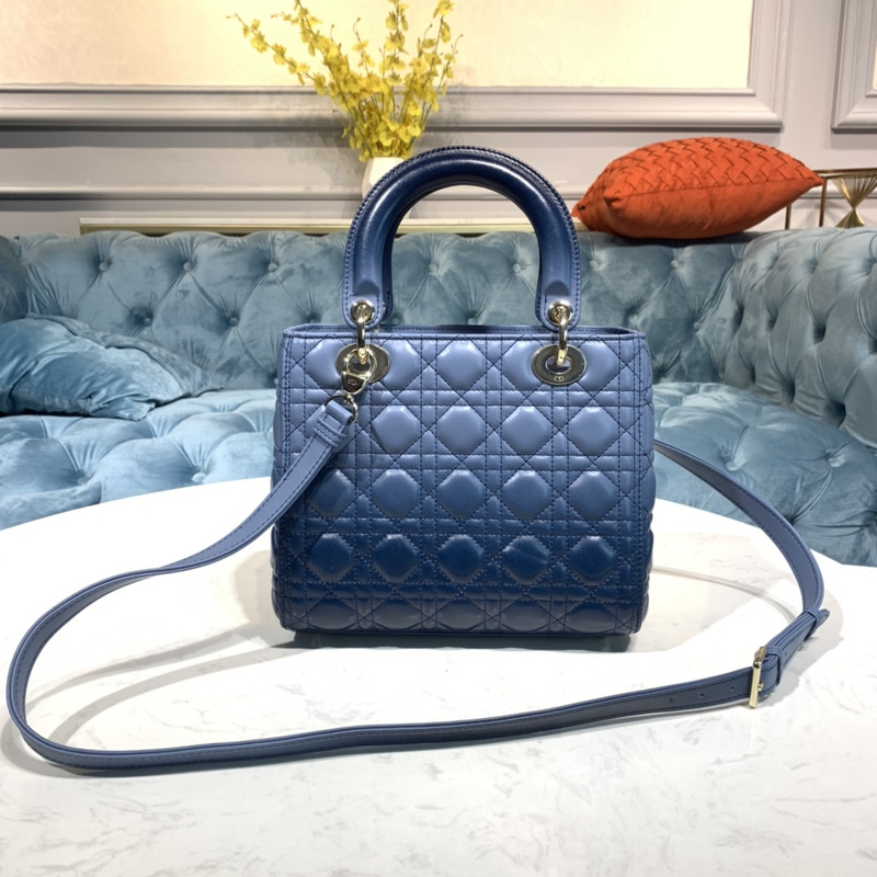 lady D*or my abcD*or handbag indigo blue m