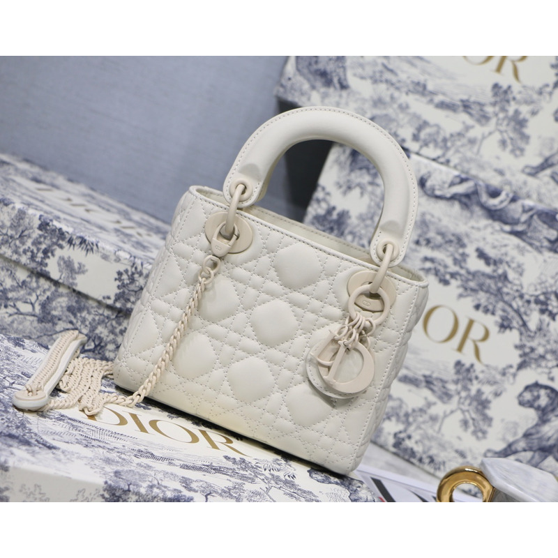 lady D*or my abcD*or handbag white mini