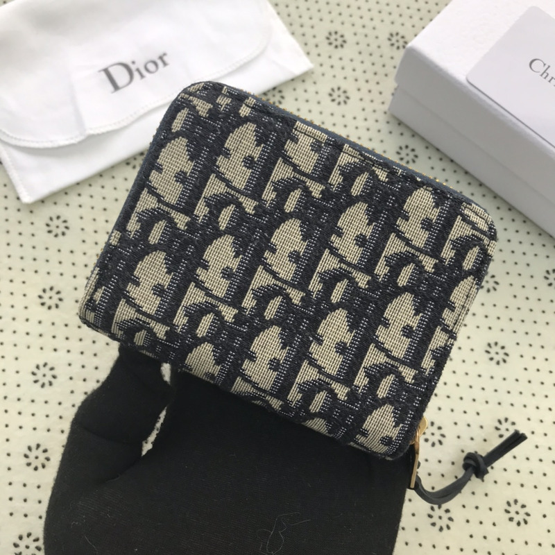 D*or short zipper cavans wallet blue