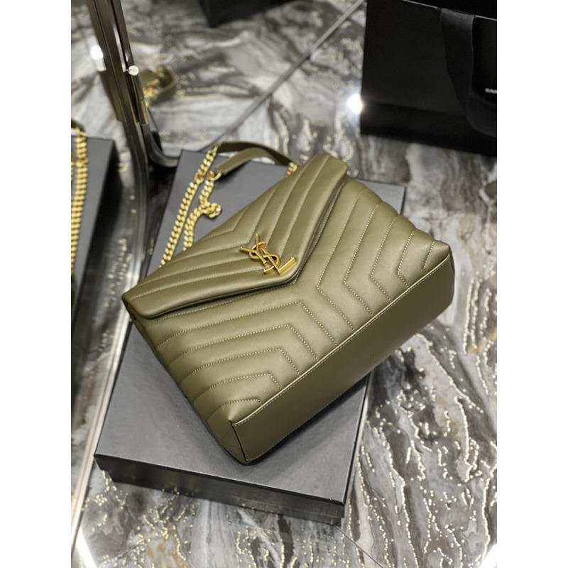 Saint Laurent Loulou Shoulder Bag Army Green