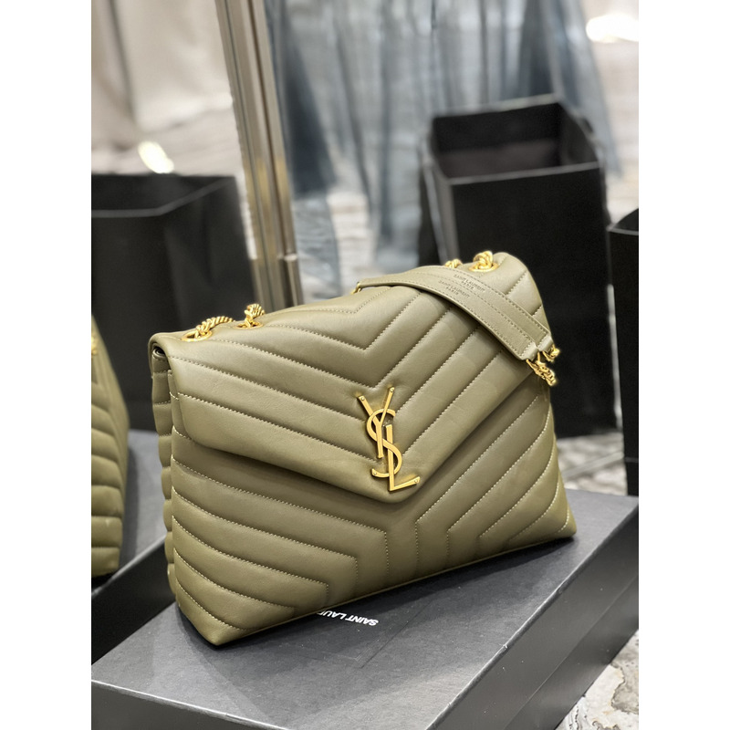 Saint Laurent Loulou Shoulder Bag Army Green