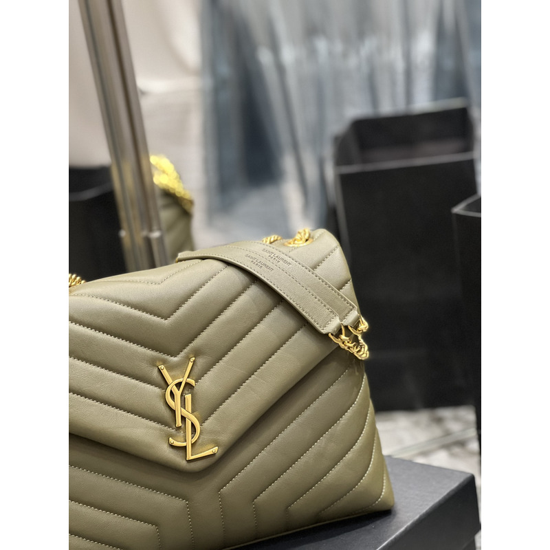 Saint Laurent Loulou Shoulder Bag Army Green