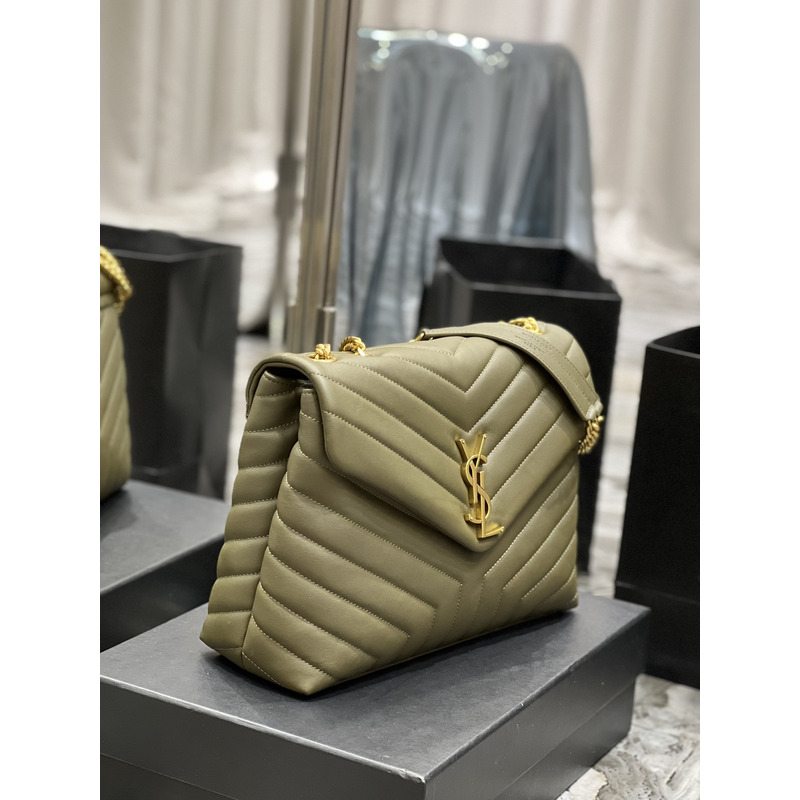 Saint Laurent Loulou Shoulder Bag Army Green