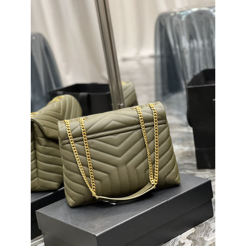 Saint Laurent Loulou Shoulder Bag Army Green