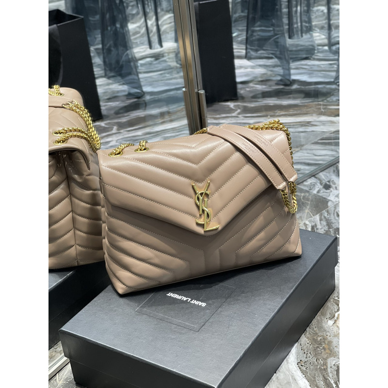 Saint Laurent Loulou Shoulder Bag Amber