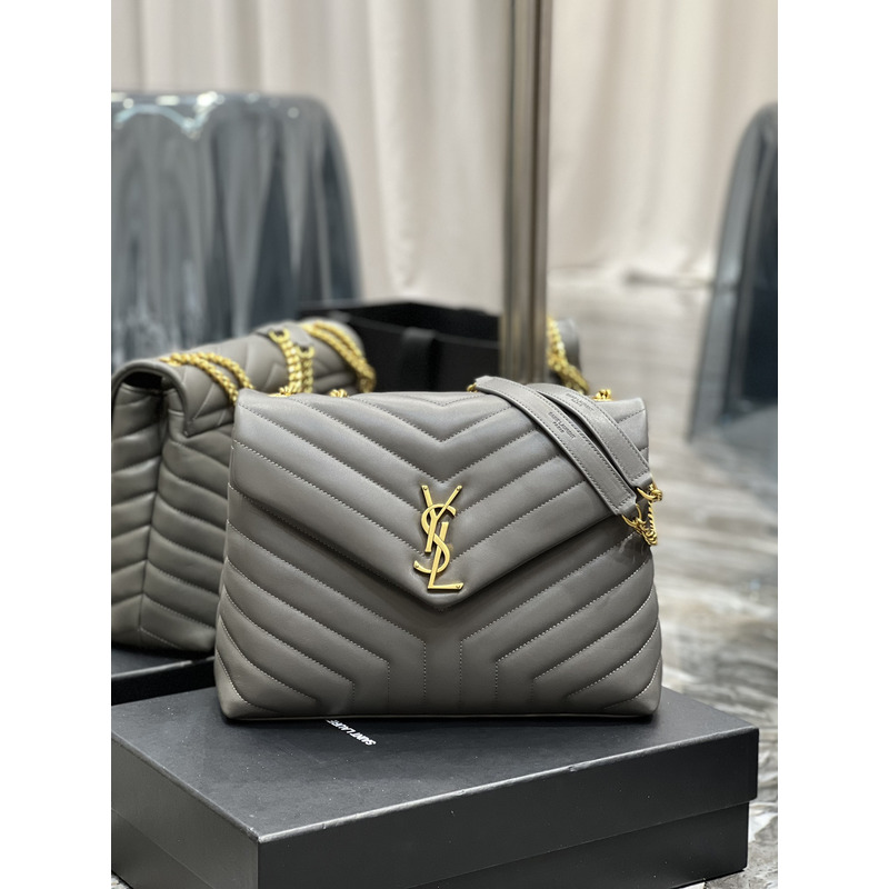 Saint Laurent Loulou Shoulder Bag Grey