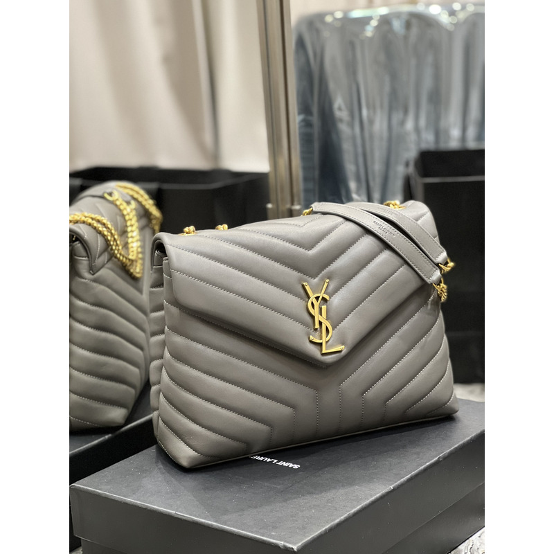 Saint Laurent Loulou Shoulder Bag Grey