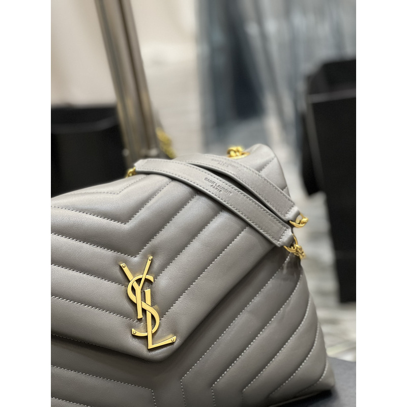 Saint Laurent Loulou Shoulder Bag Grey