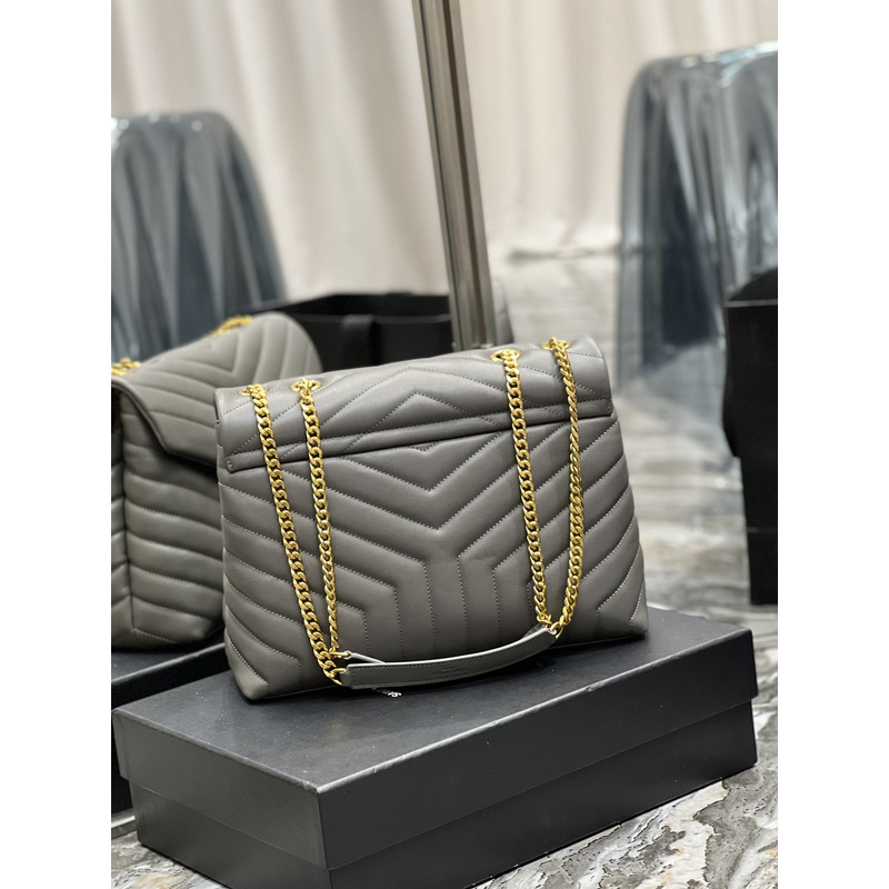 Saint Laurent Loulou Shoulder Bag Grey