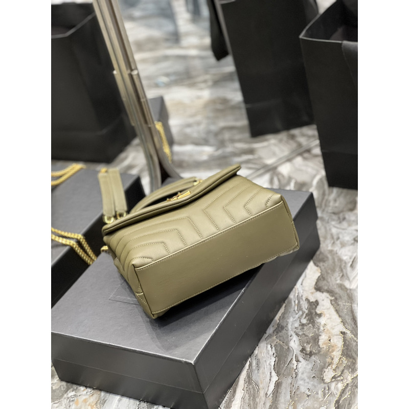 Saint Laurent Loulou Shoulder Bag Dark Green