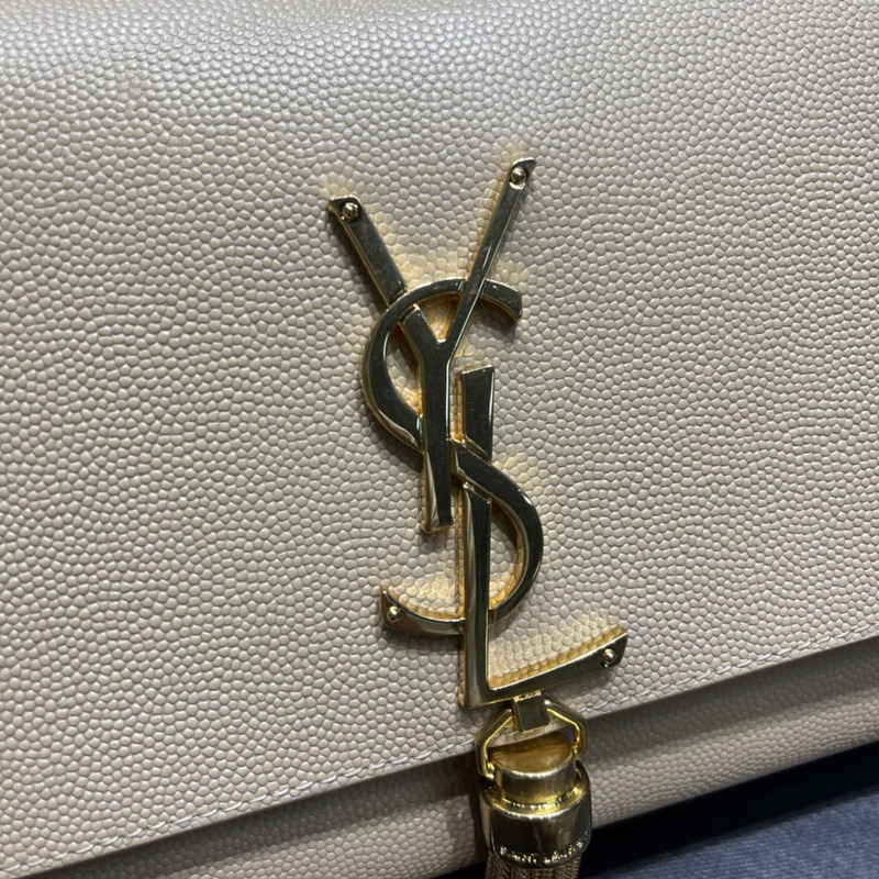 Saint Laurent Kate Shoulder Bag Beige