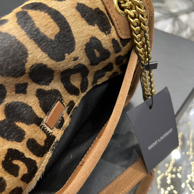 Saint Laurent Niki Leopard Print Shoulder Bag 22×16.5×12cm