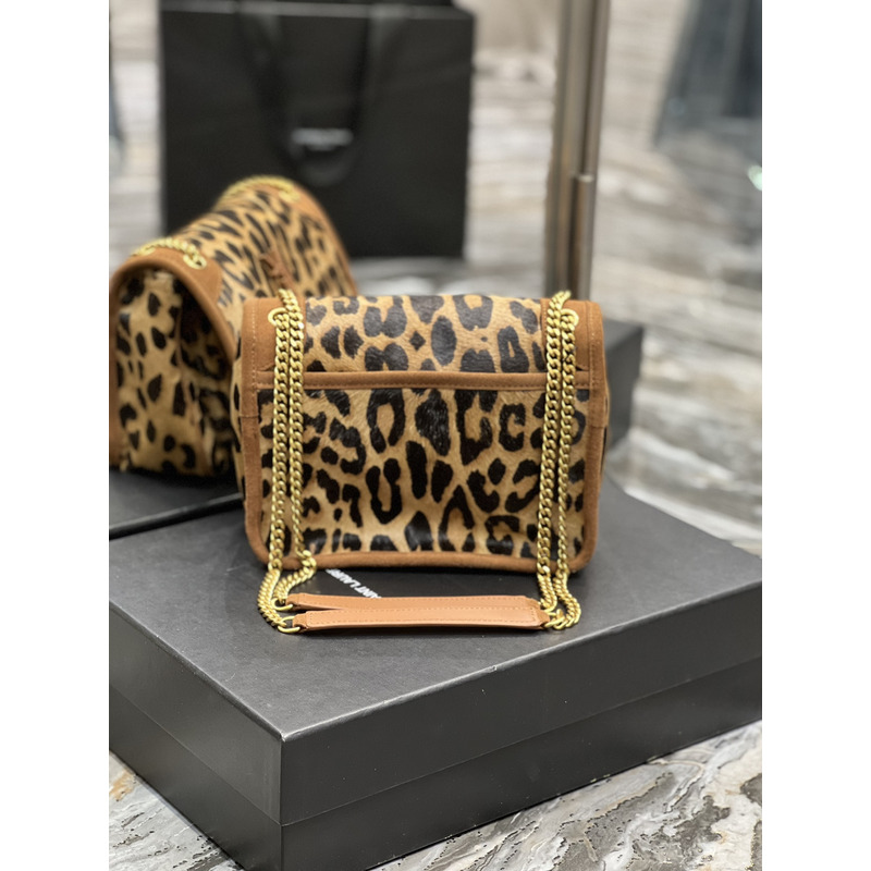 Saint Laurent Niki Leopard Print Shoulder Bag 22×16.5×12cm