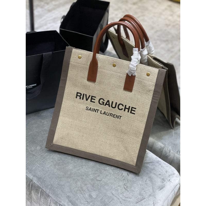 Saint Laurent Rive Gauche Tote Beige M