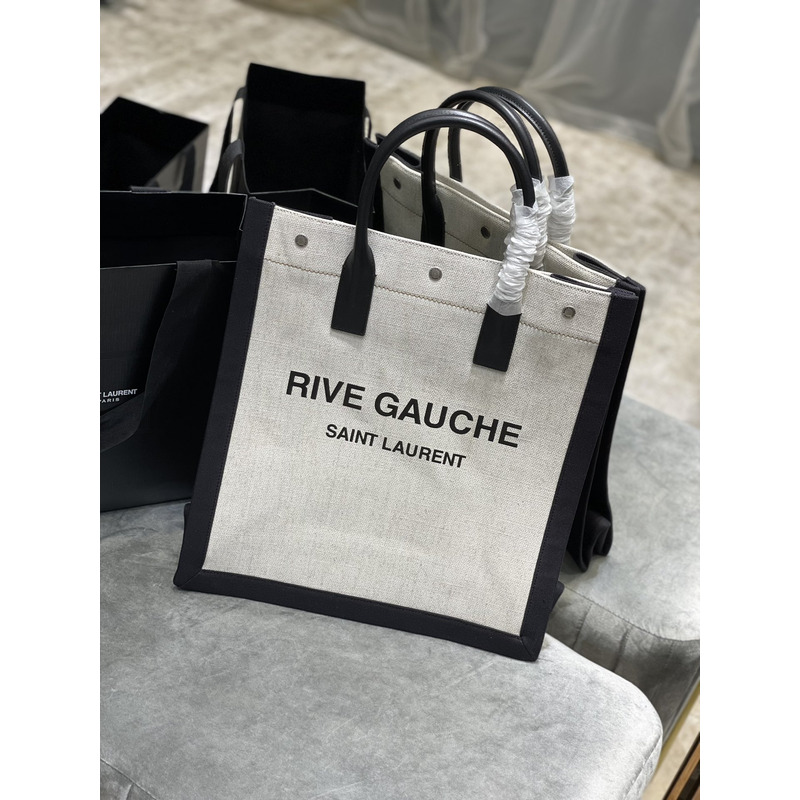 Saint Laurent Rive Gauche Tote White M