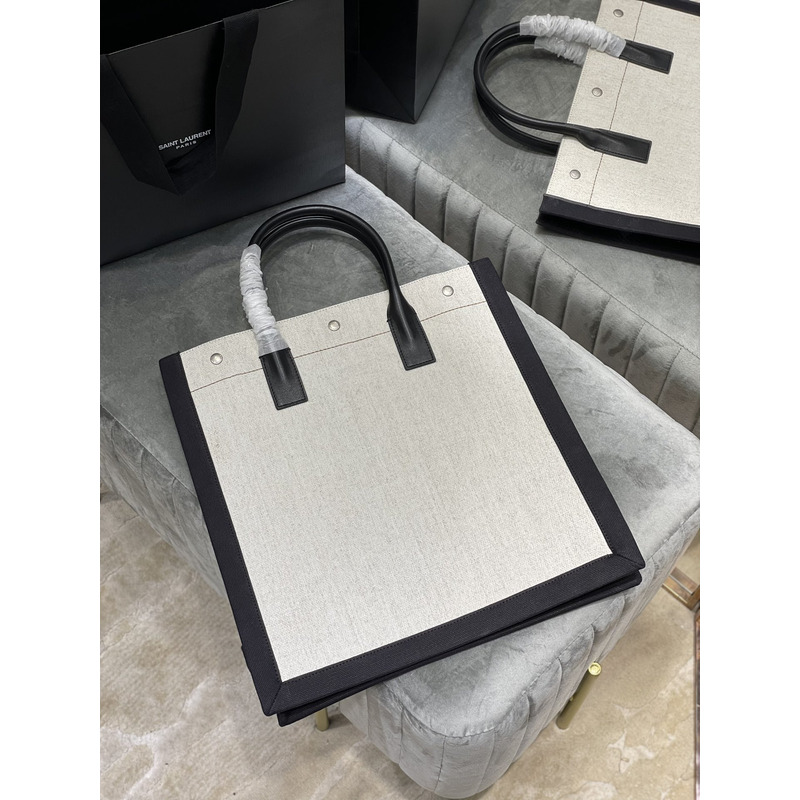 Saint Laurent Rive Gauche Tote White M