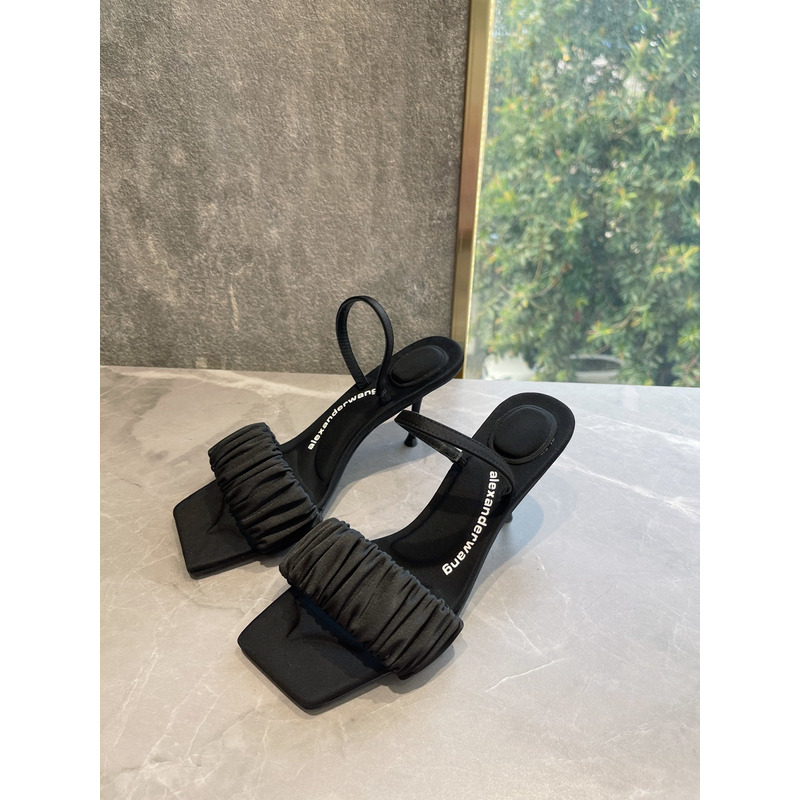 Alexander Wang Julie Scrunchie Slippers Black