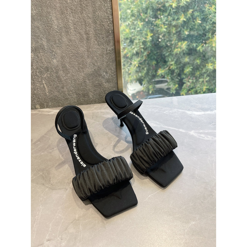 Alexander Wang Julie Scrunchie Slippers Black