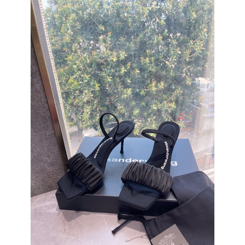 Alexander Wang Julie Scrunchie Slippers Black