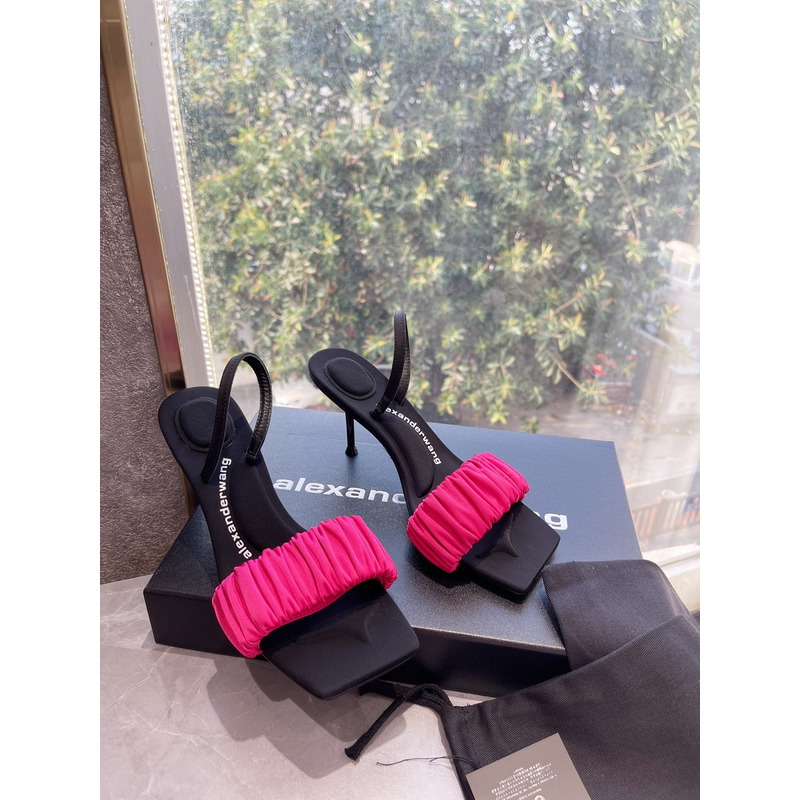 Alexander Wang Julie Scrunchie Slippers Fuchsia 7.5cm